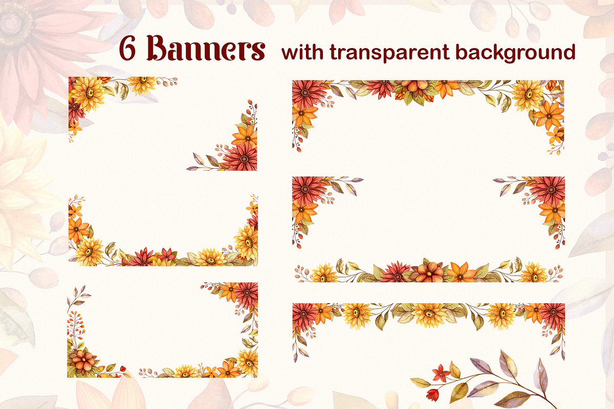 Fall Flowers: Autumn Watercolor Set, a Seasonal Illustration by Nadya Saen Art (Photo 15 of 16)