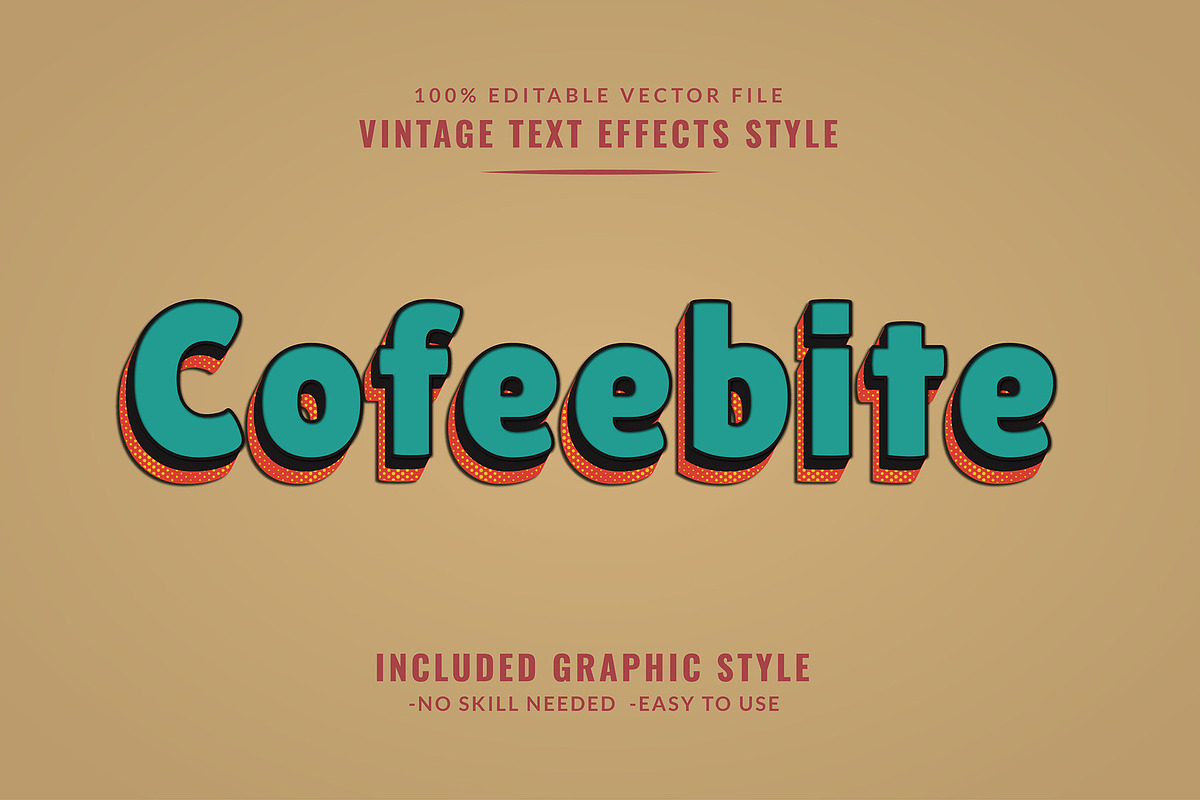 Retro Editable Text Effect, an Action Add-On by Photoshop Action (Photo 2 of 10)
