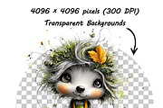 Watercolor Woodland Animals Clipart, a Graphic by one-touch (Thumbnail 10 of 11)