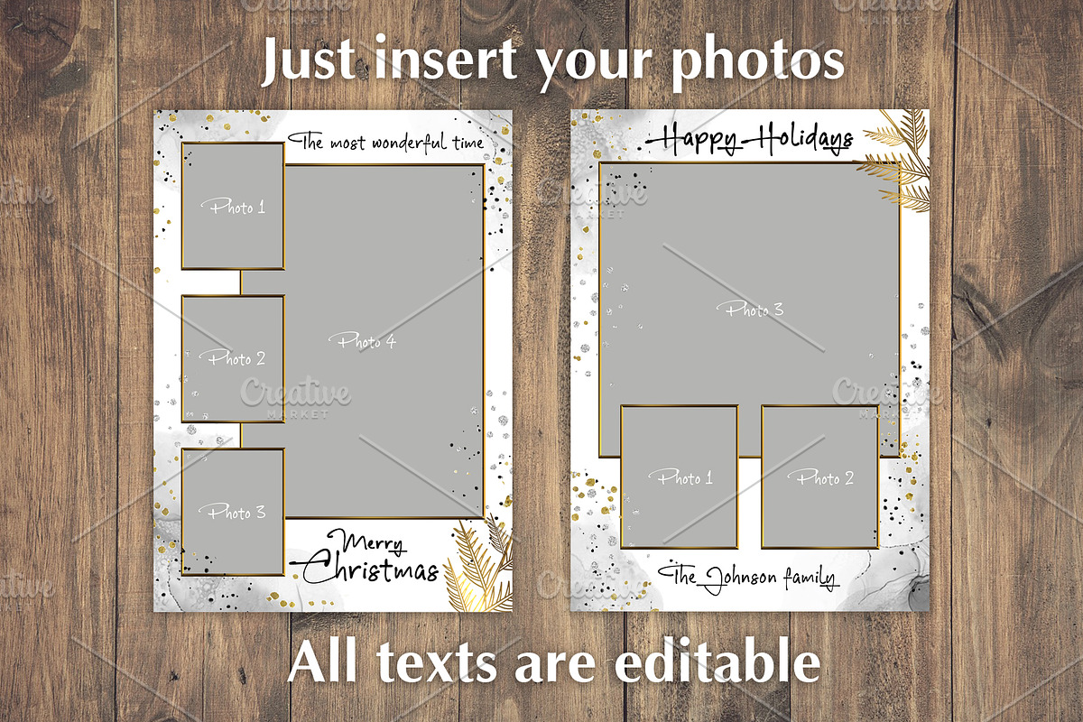 Gold Frames Photo Cards Template PSD, a Card Template by PSD templates and Photos (Photo 3 of 5)