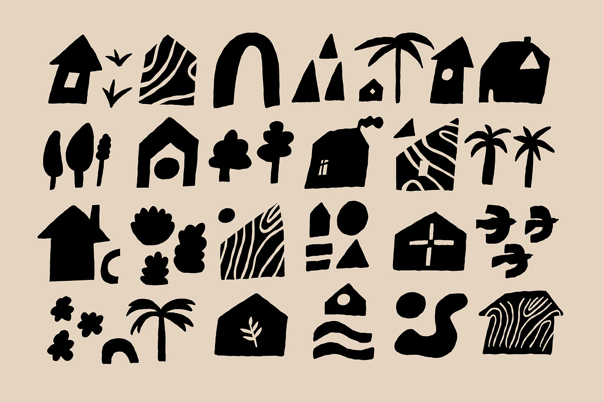 CUTOUT HOUSES | AI, PNG, EPS, SVG, an Object Illustration by Favete Art (Photo 5 of 16)