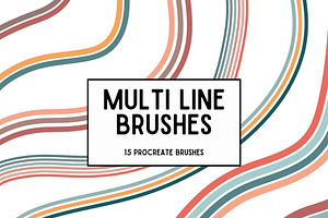 15 Multi Line Procreate Brushset