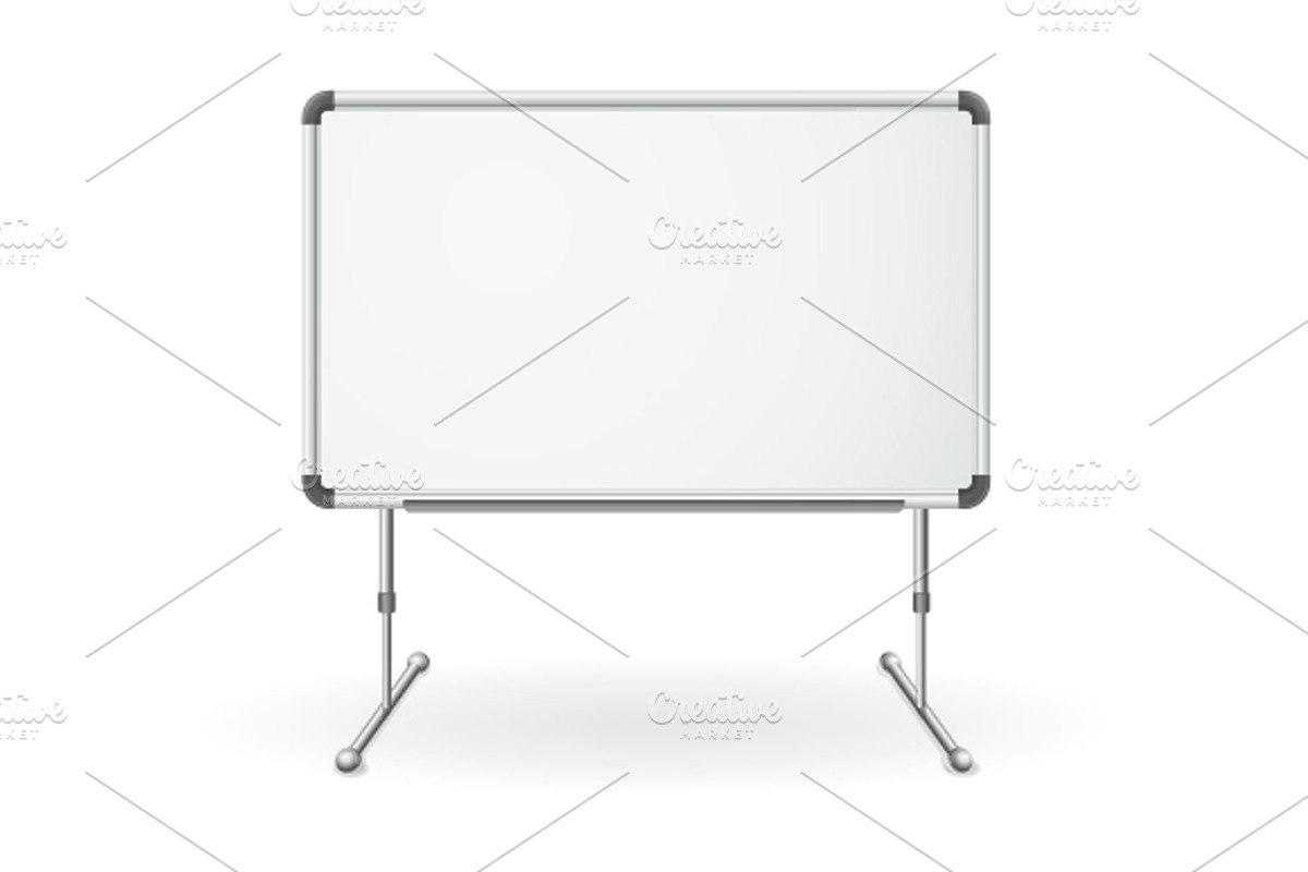 Vector empty whiteboard preview 4