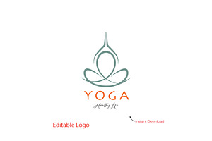 Modern Yoga Logo Design, a Branding & Logo Template by YUDesignStore