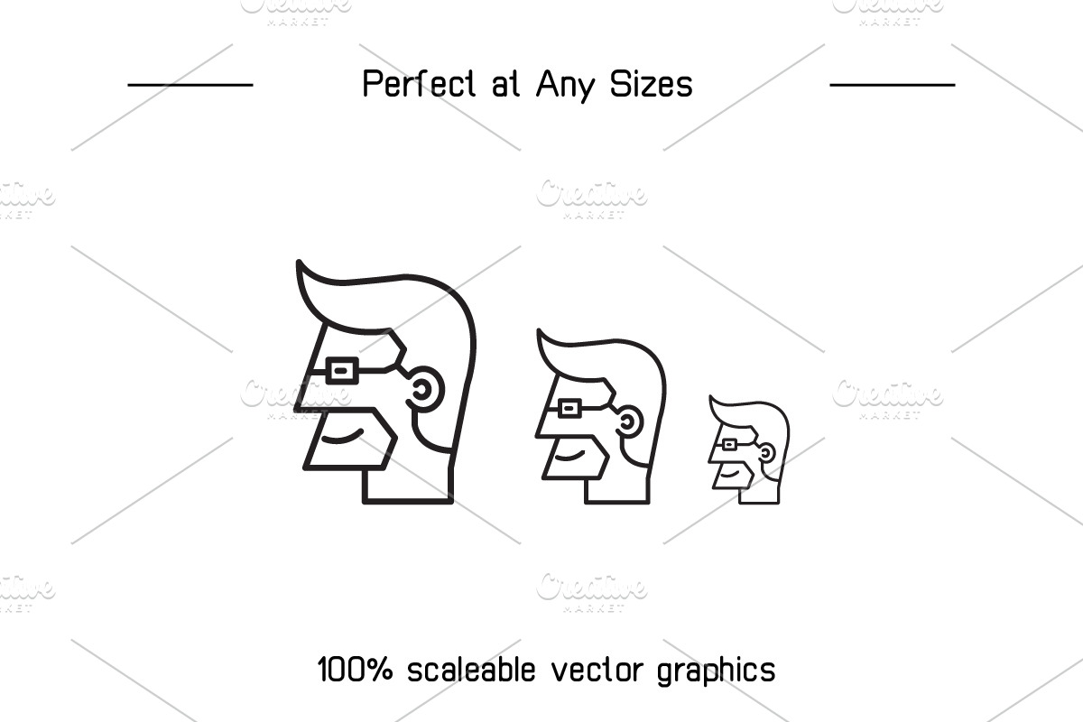People Face Avatars Set, a Person Illustration by Designfour (Photo 7 of 7)