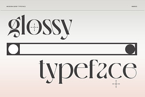 glossy - a modern serif