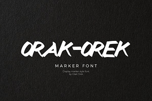 Orak-Orek Marker Font