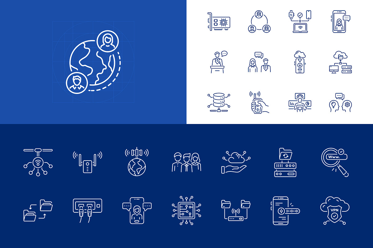 Networking Icon Collection, an Outline Icon by Prosymbols (Photo 5 of 7)