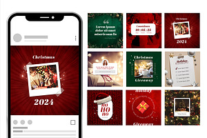 Christmas Social Media Templates, a Design Template by McLittle Stock