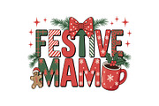 Holiday Vibes Mama Quote SVG Bundle, an Object Graphic by yasushie (Thumbnail 7 of 13)