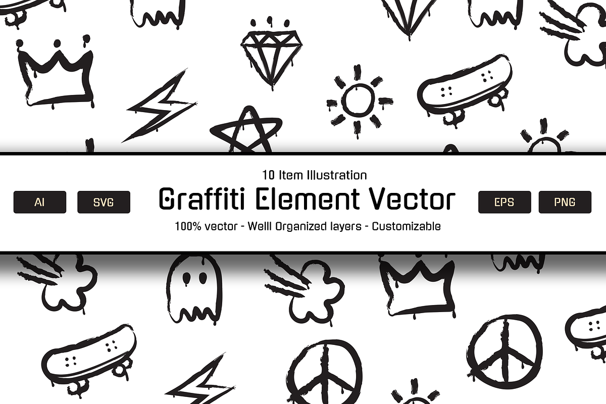 Graffiti Element - Illustration, an Object Illustration by StreaksideStd (Photo 1 of 2)