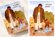 Autumn cards, cozy fall posters set, a Seasonal Illustration by Good Studio (Thumbnail 3 of 4)