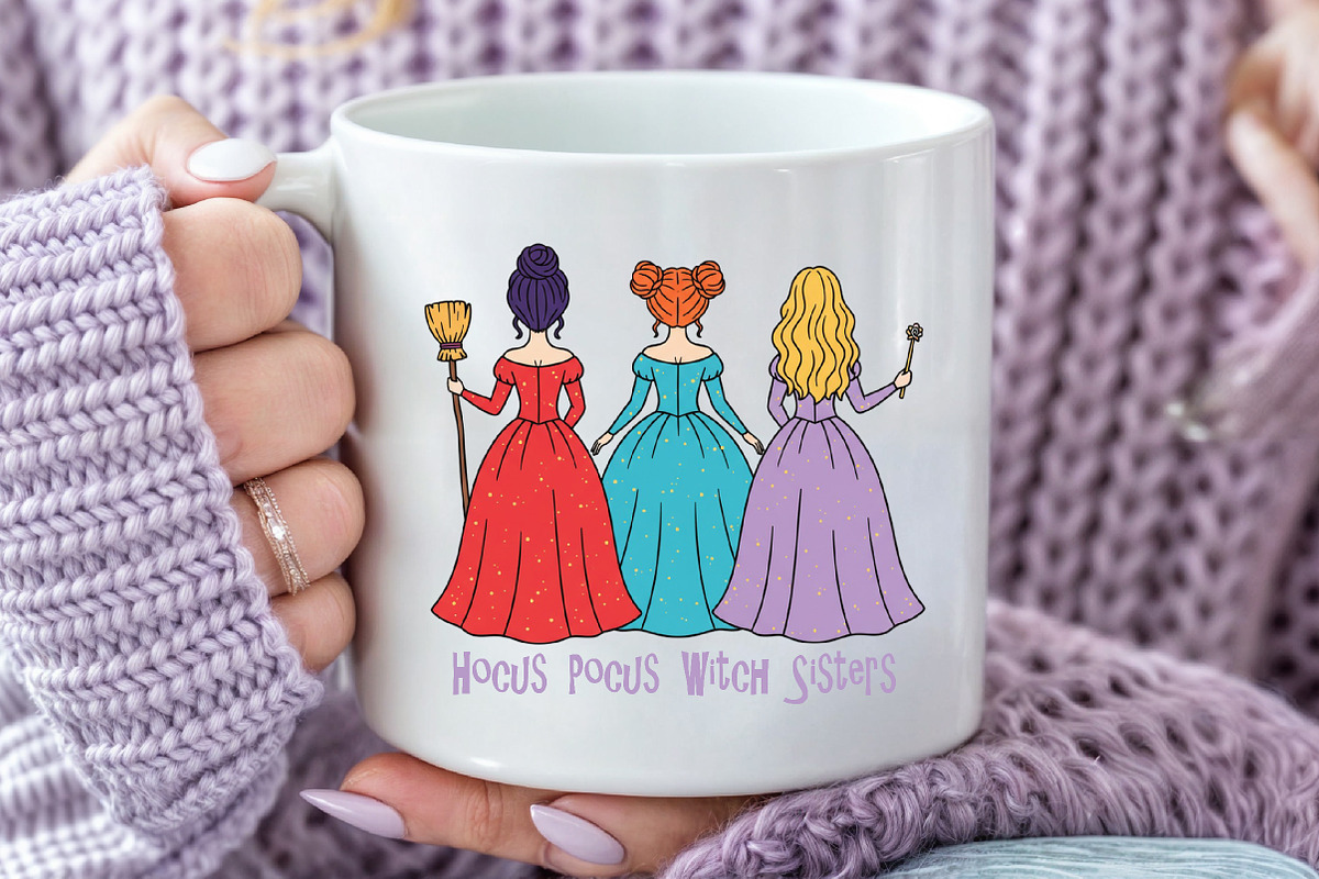 Hocus Pocus Witch Sisters PNG, an Illustration by Craft Nest (Photo 5 of 6)