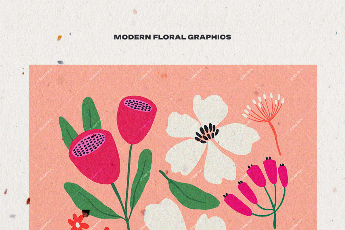 Abstract Floral Market Graphics, a Decorative Illustration by likorbut (Photo 7 of 11)