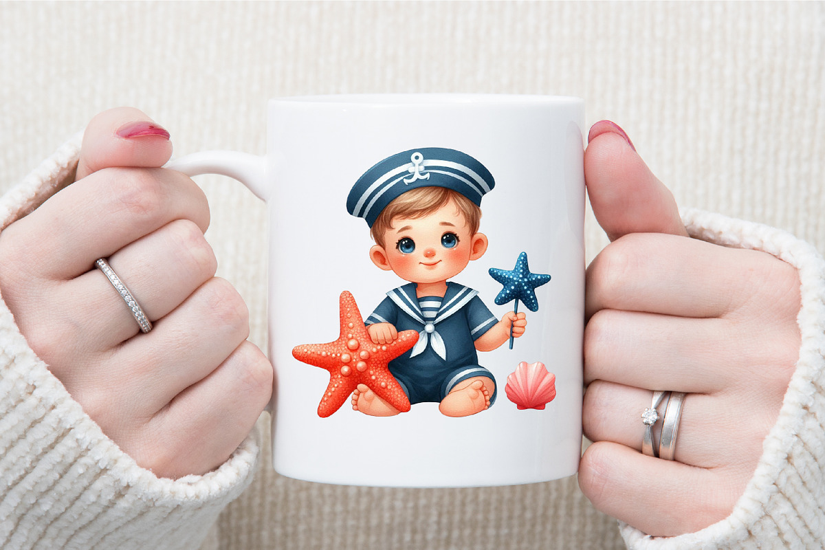 Sailor Clipart, Baby Nautical Clipar, an Illustration by Sublimation Artist (Photo 5 of 6)
