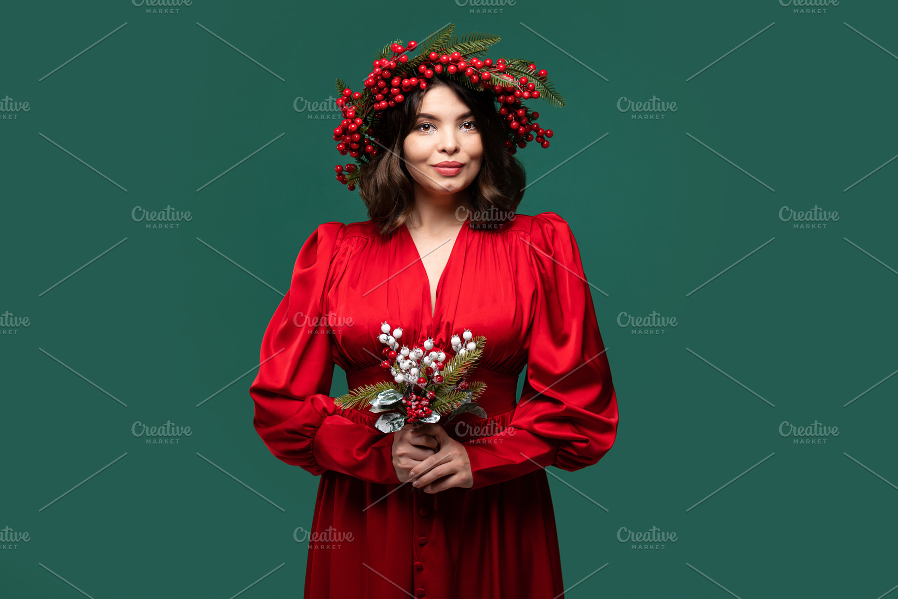 Woman wearing red gown, a Person Photo by Elena Vagengeim