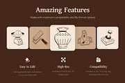 Pottery Doodles Art Set, an Outline Icon by Vectors Market (Thumbnail 2 of 8)