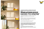 Framed Artwork on the Wall Mockup, a Merchandise Mockup by Banana Mockups (Thumbnail 5 of 5)