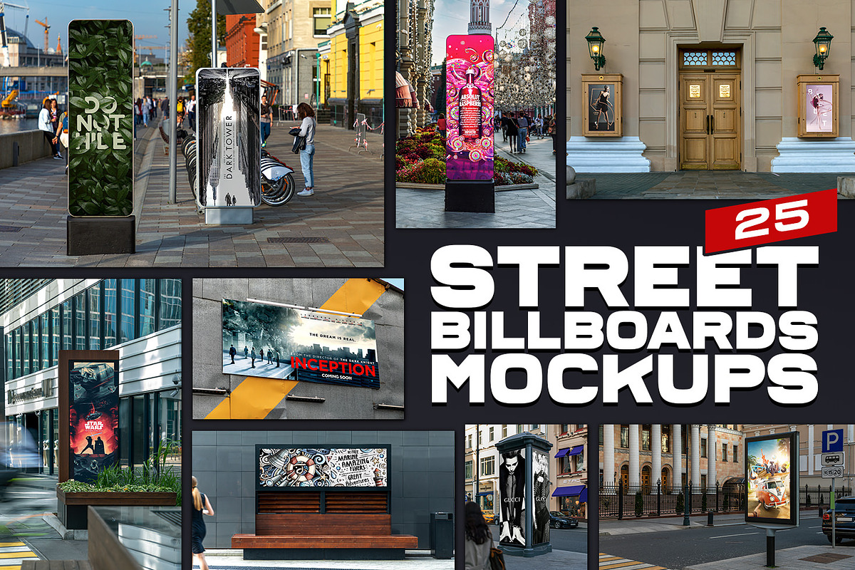 25 Street Billboards Mockups, a Product Mockup by Madebyvadim (Photo 1 of 4)