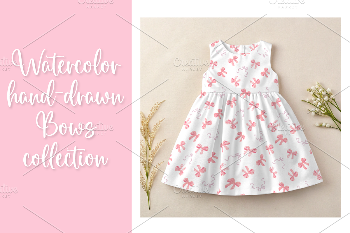 Watercolor hand-drawn bows Graphics, a Pattern Graphic by Art (Photo 6 of 8)