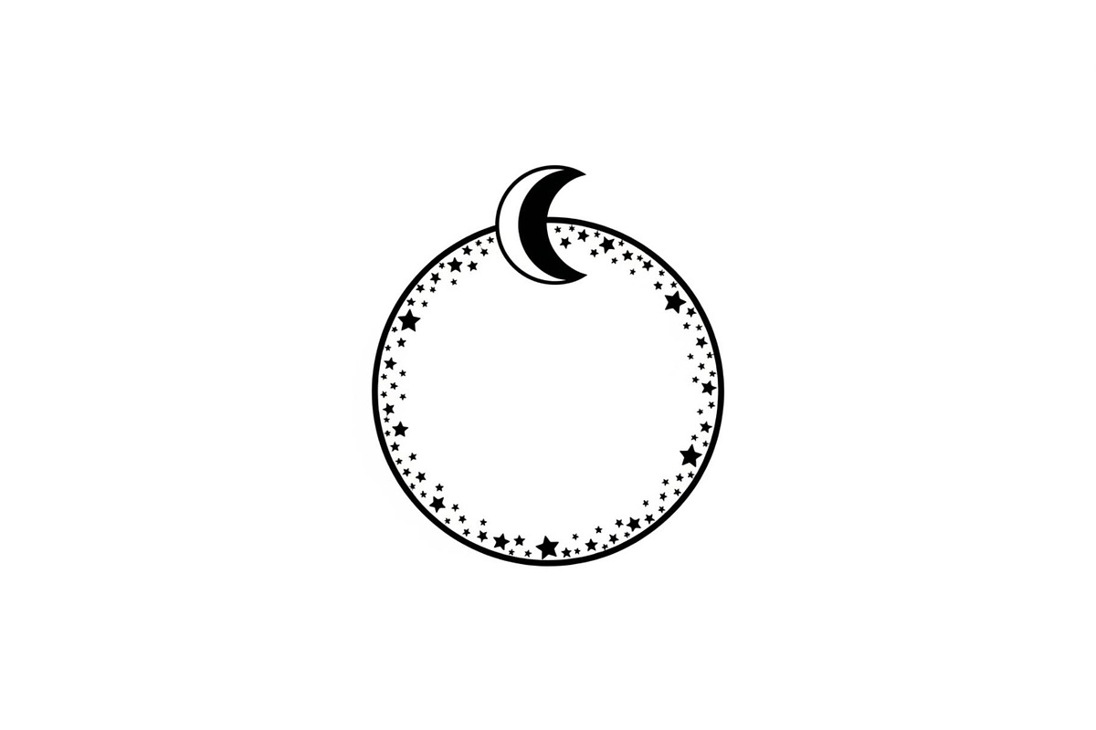 Crescent Moon Round Frame Bundle, an Illustration by Creativeshirt (Photo 28 of 31)