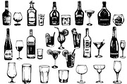 Cocktails, Drinks & Glasses, a Decorative Illustration by Ecaterina Sciuchina (Thumbnail 1 of 9)
