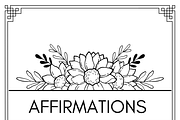 Affirmation colouring book Printable, a Card Template by Noorist (Thumbnail 1 of 10)