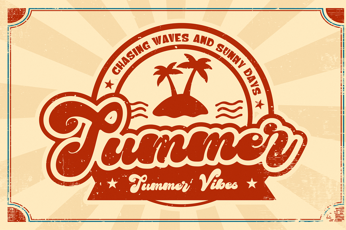 Moctune - Script Retro Display, a Script Font by MaikoHatta (Photo 4 of 9)