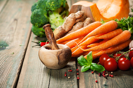 Healthy food cooking background. Vegetable ingredients copy spac, a Food & Drink Photo by Natalia Klenova's Shop