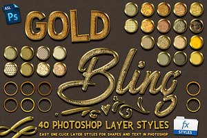 Gold Bling Photoshop Layer Styles