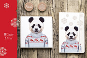 Panda / Winter time, an Animal Illustration by Victoria_Novak (Thumbnail 2 of 3)