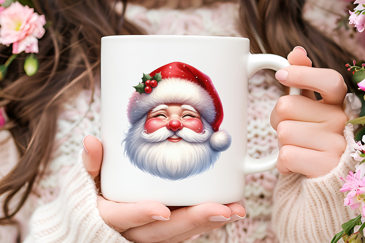 Jolly Santa Faces Clipart Collection, an Illustration by RobertsArt (Photo 6 of 7)