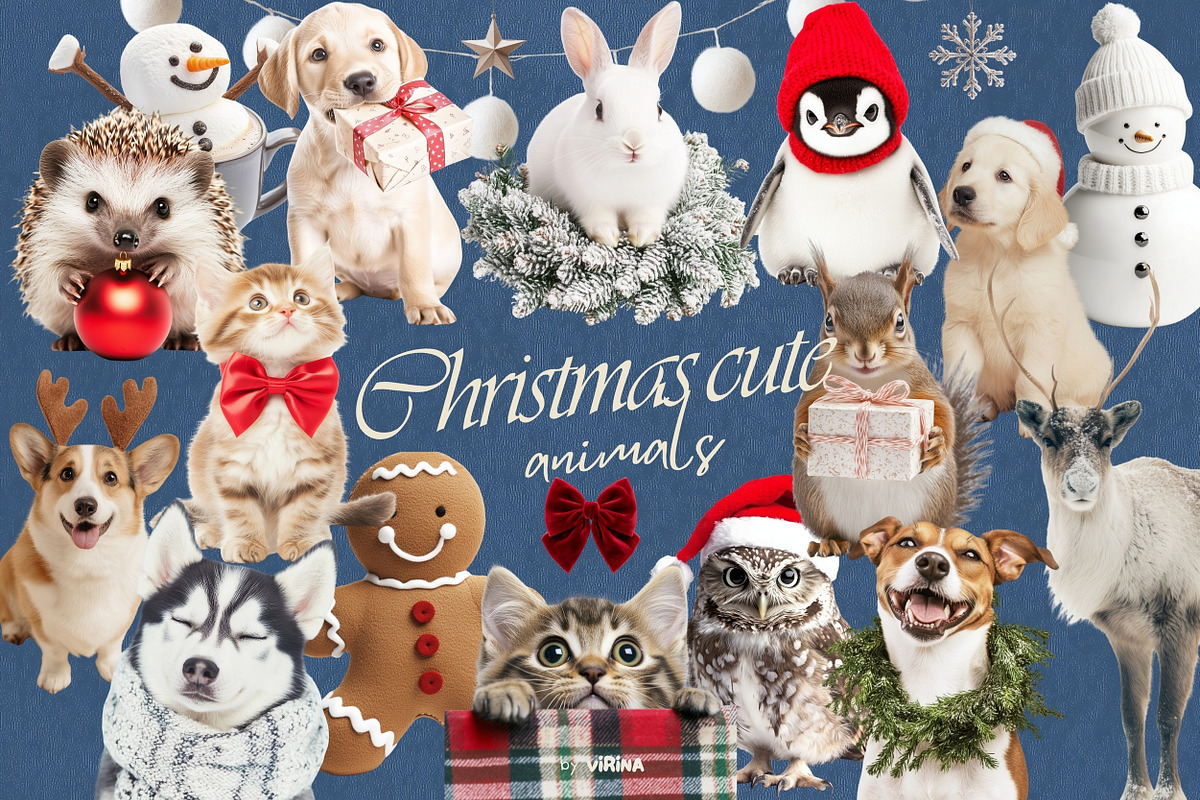 Christmas classic collage pack, an Object Graphic by VirinaDesign (Photo 3 of 13)