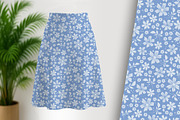 Delicate Blue and White Floral, a Pattern Graphic by Sharon Schwalbe (Thumbnail 2 of 6)