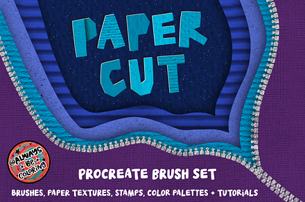 Procreate Paper Cut Brush Set