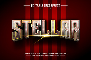 Stellar 3D Editable Text Effect