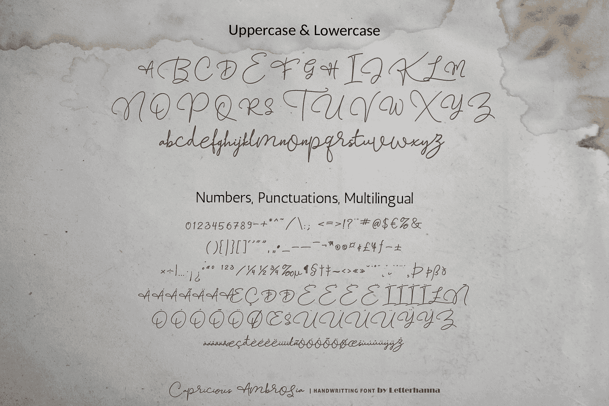 Capricious Ambrosia Quirky Font, a Handwritten Font by Letterhanna Studio (Photo 11 of 13)