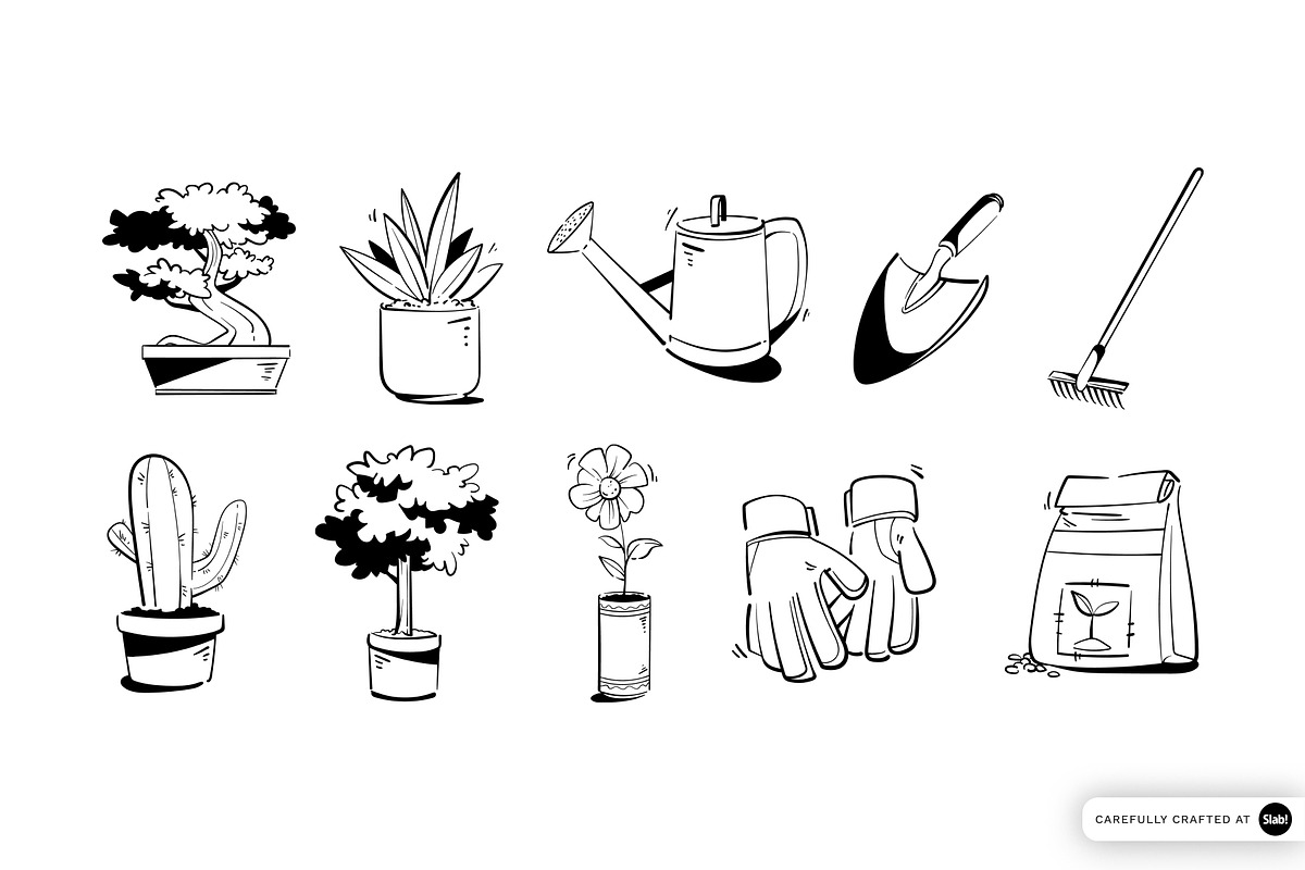 Plant & Garden Illustration Set, an Object Graphic by SLAB! Design (Photo 2 of 3)