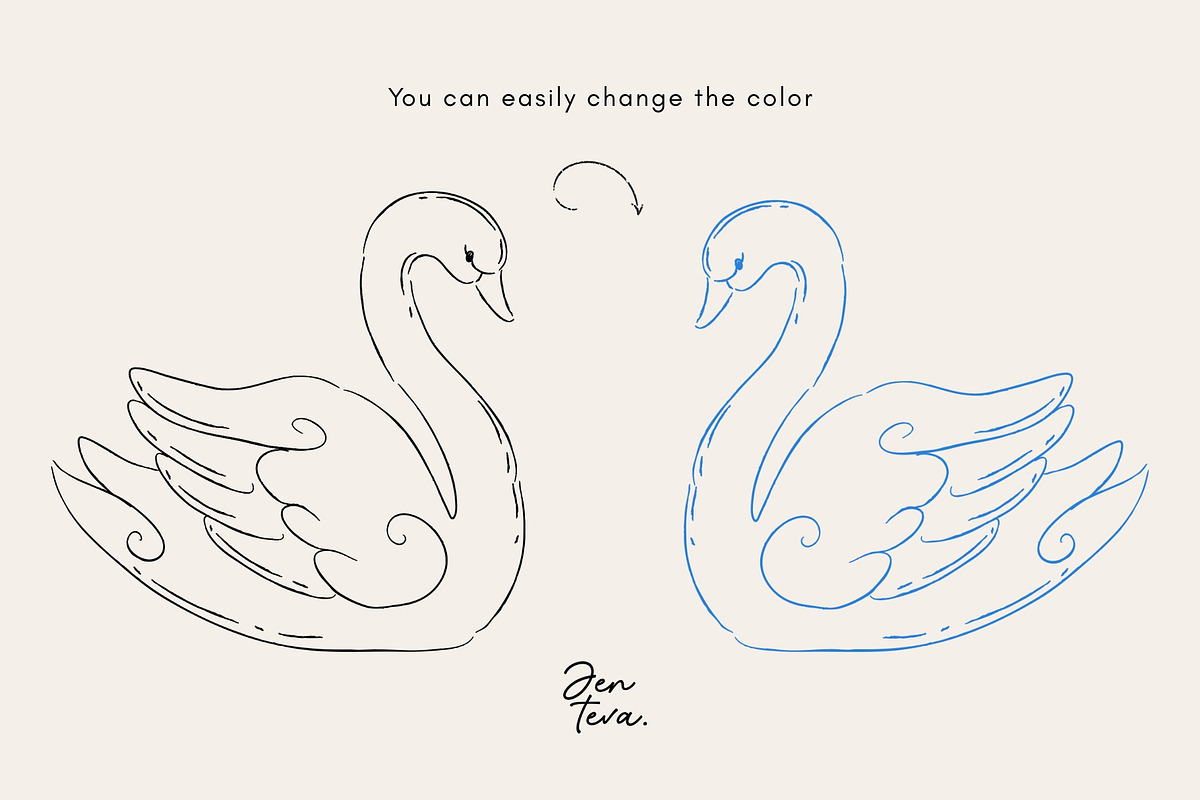 28 Adobe Illustrator Sketch Brushes, a Brush Add-On by Jenteva Art (Photo 10 of 16)