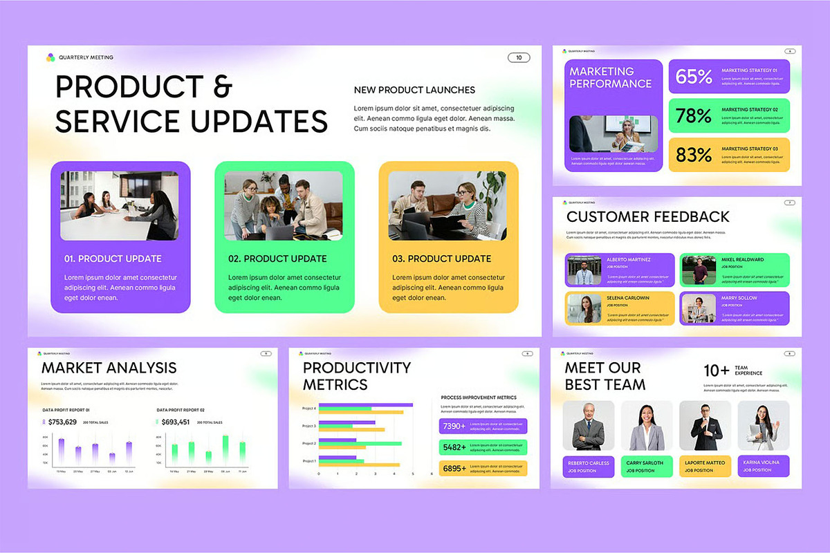 Quarterly Meeting GSlides, PPoint, a Presentation Template by Fit-tee (Photo 3 of 4)