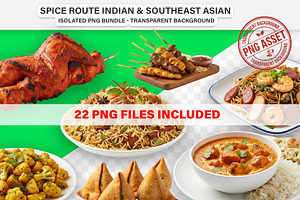 Indian & Southeast Asian Food - PNG