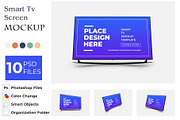 Smart Tv Screen Mockup, a Device Mockup by DigitAuras (Thumbnail 1 of 6)