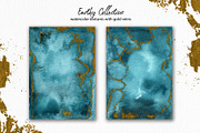Earthy Watercolor with Gold Veins, a Texture Graphic by Marmoris.Arts (Thumbnail 6 of 13)