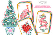 Chinoiserie Christmas Mahjong, a Decorative Illustration by TheHappyGiftArt (Thumbnail 8 of 9)