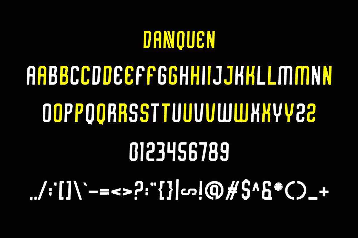 Dannquen - Round Tall Font, a Sans Serif Font by Iqsiart Studio (Photo 5 of 6)