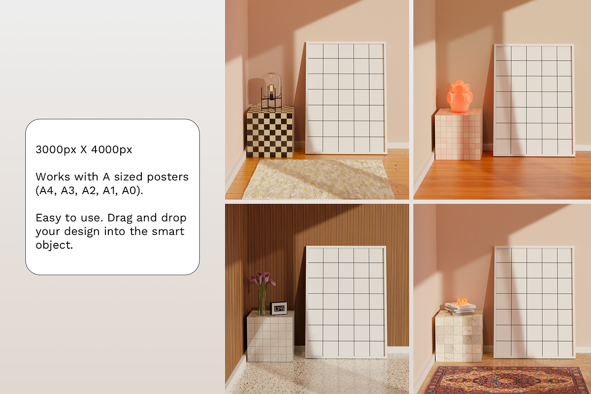 Framed Poster Mockup Bundle, a Print Template by Bonumo (Photo 7 of 8)
