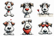 Funny Valentine Peeking Dog Clipart, an Illustration by Libby Wishes (Thumbnail 8 of 8)