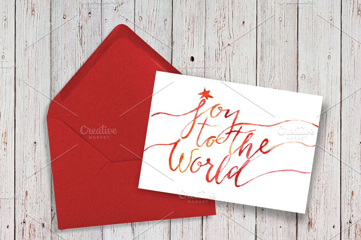 Christmas lettering card, a Card Template by Inna Vinchenko Designs (Photo 2 of 4)