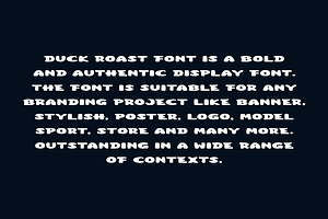 Duck Roast - Food Font