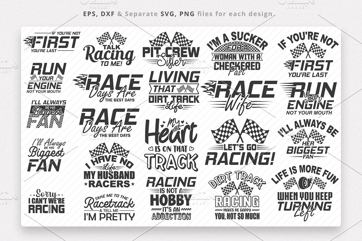 Racing SVG Bundle, Racing Sayings, a Graphic by Dahuk Design
